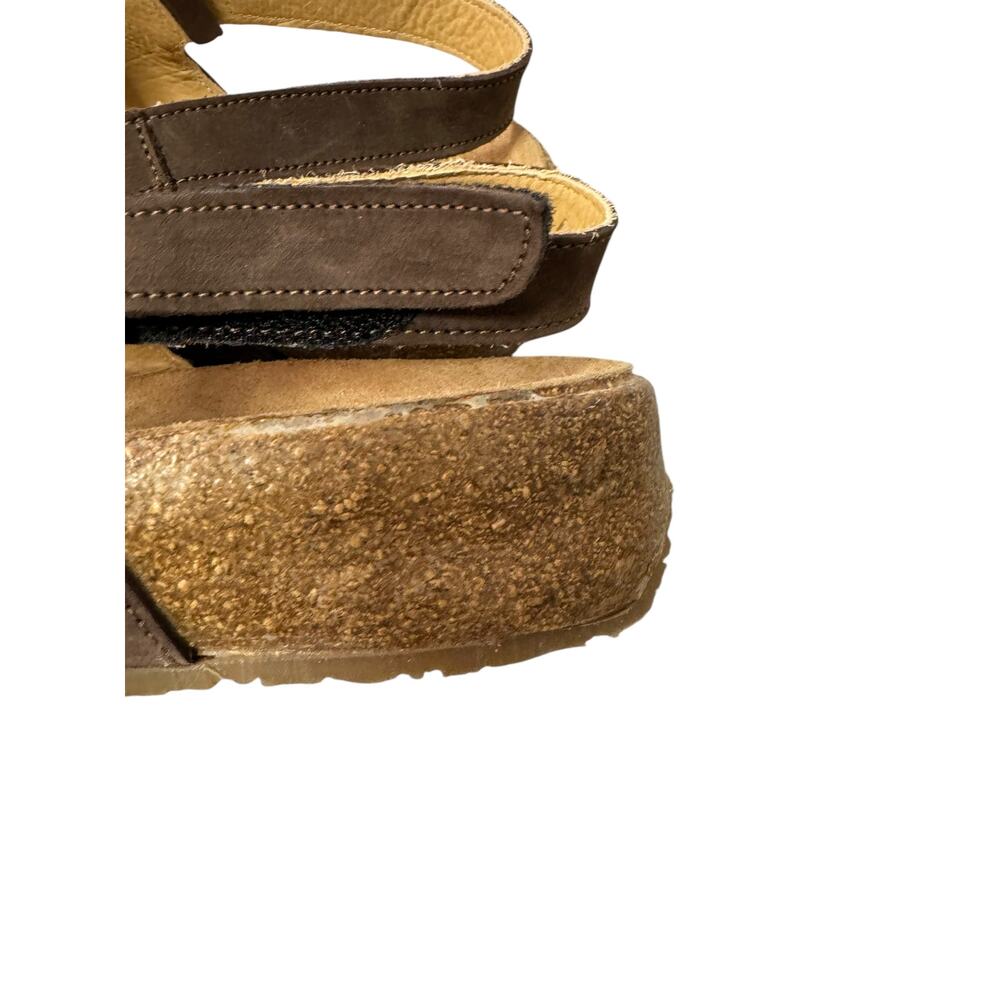 Haflinger Sandal Size 7 Slingback Women's Ts Morgan Slate Flat Footbed Leather - Picture 6 of 13